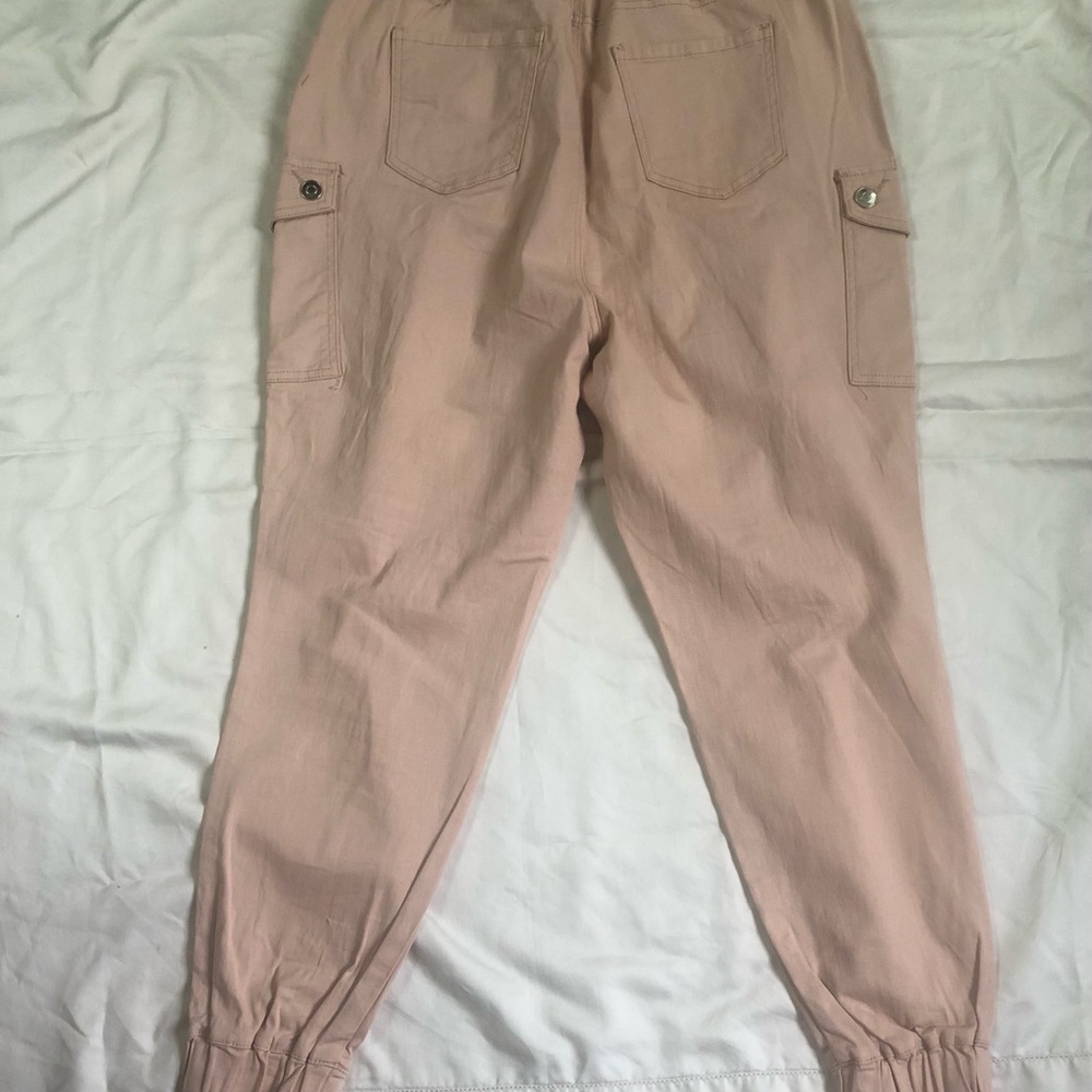 Pink Distressed Cargo Pantsc - Picture 3 of 7